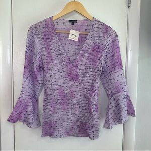 Piano Y2K Fitted Fairy Blouse. NWT. Size: Large. Color: Purple.